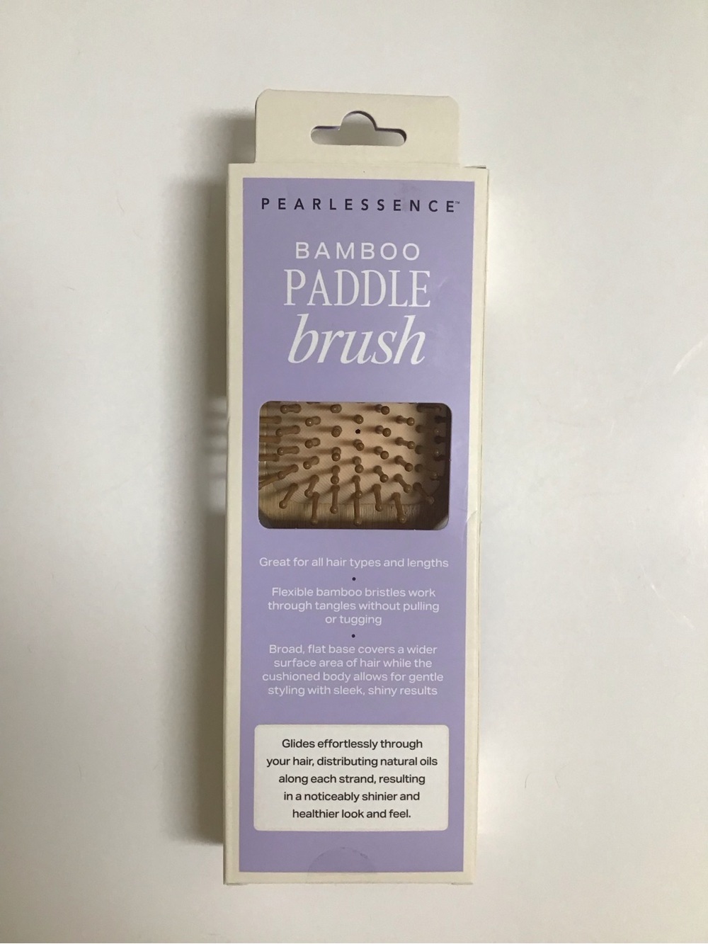 BAMBOO Paddle Hair Brush Wood MOTHER OF PEARL Bath Vanity Pearlessence Luxe NEW - Picture 12 of 16